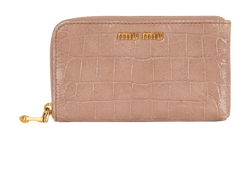 Miu Miu Croc Embossed Purse, Patent, Pink, B, MIT, 2*